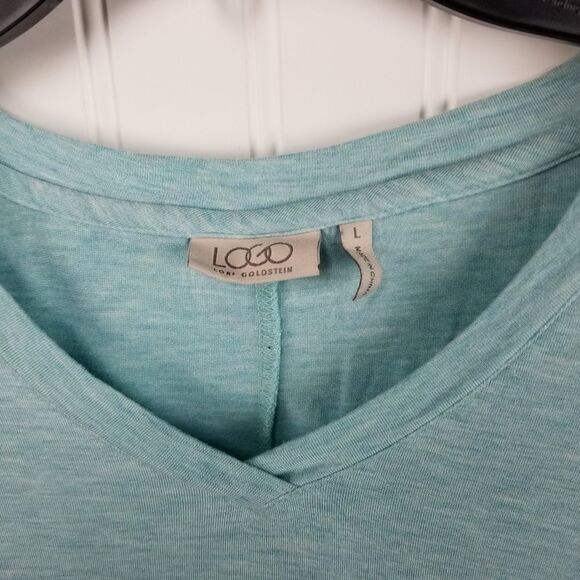 Lori Goldstein Heather Knit Top w/ Asymmetric Hem - Picture 5 of 6